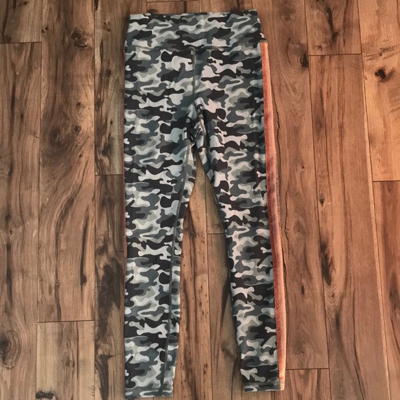SPIRITUAL GANGSTER Camo Leggings w/ Glitter Stripe - Picture 1 of 4